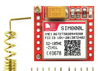 SMS-контроллер на базе SIM800L Описание модуля A6